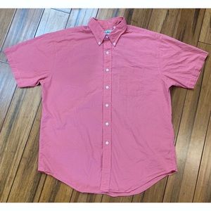 L.L. Bean Button Down Shirt Large Salmon Red